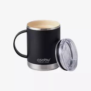 아소부 세라믹코팅 얼티밋 머그 360ml - 블랙 - 블랙
