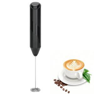 프리발라 핸드헬드 밀크 프로더, 배터리로 작동하는 전기 폼 메이커, 커피, 말차, 라떼, 카푸치노(블랙)를 위한 스테인리스 스틸 거품기가 포함된 프로더와 드링크 믹서(블랙)