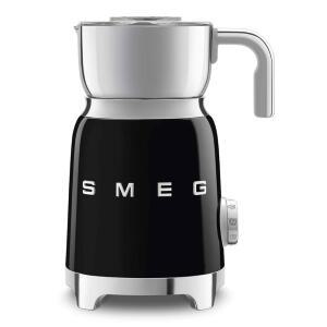 2개의 디스크가 있는 SMEG 레트로 50's 스타일 밀크 프로더 6개의 프리셋 프로그램 핫 또는 콜드 프로팅 및 유도 가열(블랙)