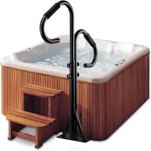 LMRSTOO 양방향 온수 욕조 난간 360도 회전 옵션이 있는 48-57인치 조절 가능한 높이의 SPA 승하차가 실내
