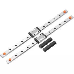 uxcell 2pcs MGN12 300mm 선형 가이드 레일 슬라이딩 캐리지 블록 베어링 강철 및 플라스틱 미니 DIY 3D
