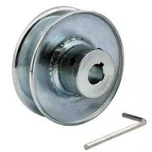Saelno AB300-1/2 싱글 그루브 웹 쉬브 v 벨트 풀리 3인치 OD 1/2인치 보어 모터 카본 스틸 A B 5L 4L