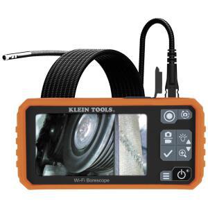듀얼 렌즈, 5.5mm 9.8피트 장갑 방수 구스넥 스네이크, LED, 4.3인치 LCD, 내시경 검사가 포함된 클라인 툴스 ET19 Wi-Fi 프로 보어스코프