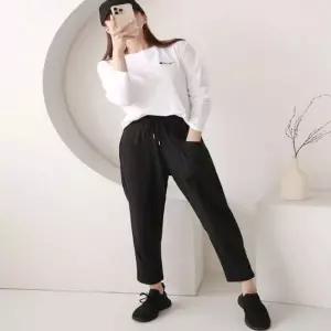 트레이닝 면바지 허리밴딩 배기핏 세미 포켓 팬츠