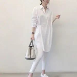 셔츠 블라우스 남방 임부복 오버핏 루즈핏 면 롱 기장