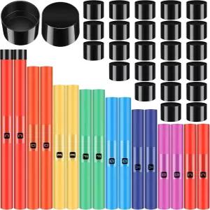 야외 교실용 퍼커션 캡이 있는 Silipull 8Pcs 음악 사운드 튜브 세트