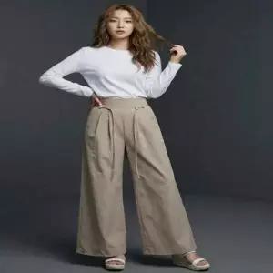 와이드팬츠 여성 롱바지 밴딩 슬랙스 봄 가을 3컬러