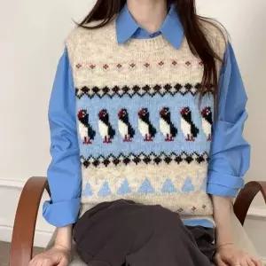 여성 조끼 아우터 가을 데일리 홈웨어 UJS-043