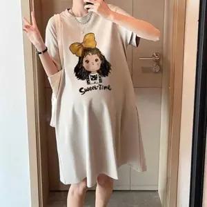 임부복 반팔 원피스 미디기장 편한 여름 등원패션 2색 임부원피스 임산부원피스