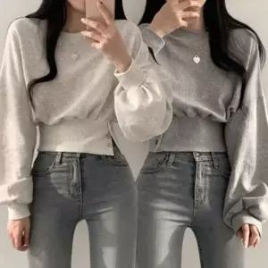 여성 긴팔 티셔츠 여자 데일리 슬림핏 사이드버튼 티셔츠