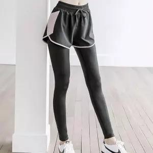 요가 레깅스 반바지 일체형 트레이닝복 홈웨어