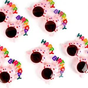 생일 파티 컵 케이크 선글라스 핑크 케익 축하