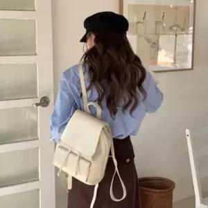 [다잇템]여자 오피스룩 클래식 플랩 버킷 미니 백팩 가방