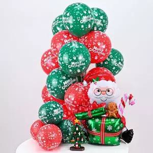 조이 30cm 크리스마스 풍선 메리혼합(50개입)