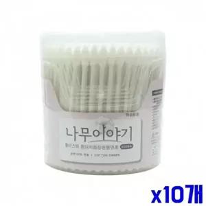 부드러운 순면 원형 면봉 200개 X10개 일회용면봉-WFOFV5D