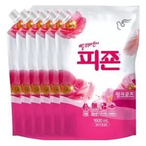 [하프클럽/]피죤 섬유유연제 핑크로즈 1600ml X 6개