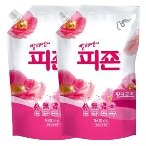 [하프클럽/]피죤 섬유유연제 핑크로즈 1600ml X 2개