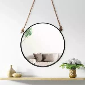 빈티지 스트랩 벽거울(60cm) (블랙) 인테리어거울