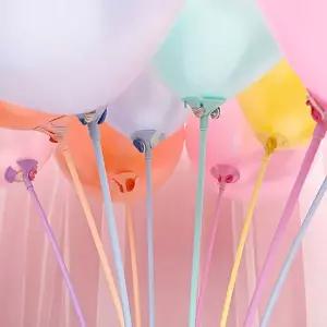 풍선 스틱 막대 컵 꽂이 파스텔 풍선대 32cm 42cm 10p