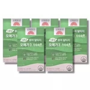 고려은단 식물성 퓨어 알티지 오메가3 기억력+ 600mg 60캡슐 5박스 /wb
