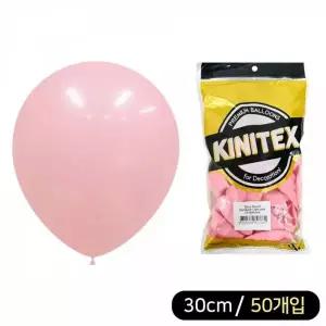 라이트핑크 라운드풍선 파티풍선 고급 생일 장식 고무 50개입 30cm