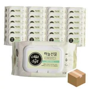 BOX 하늘선물 물티슈 100매 캡형x24개입