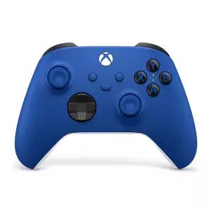 Xbox 무선 컨트롤러 - 쇼크 블루 블루투스 USB Series X S One PC Android iOS 태블릿 19개 버튼 90일 보증