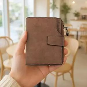 인조가죽반지갑 벨니아반지갑 브라운 동전카드지갑-WFOIC2S