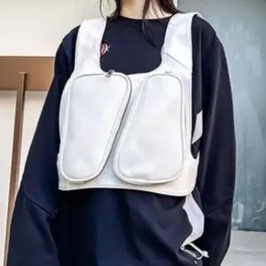 조끼가방 트래블스포츠체스트백 화이트 앞으로매는가방-WFOIAA2