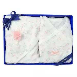 [갤러리아] (압소바출산,태교,아기배냇저고리세트)꽃토끼뱀부배냇슈트+속싸개세트(A1A-10120SET)