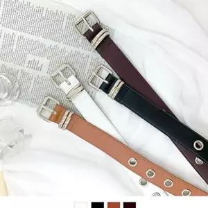 펀칭 레더 벨트 청바지 슬랙스 캐주얼 허리띠-WFOJ3SG