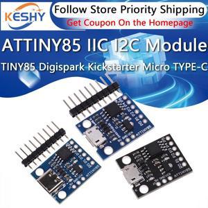 ATTINY 블루 블랙 TINY85 Digispark Kickstarter 마이크로 TYPE-C 개발 보드 Arduino호환 IIC I2C USB 모듈