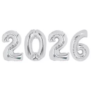 [룽스_66]숫자은박풍선(중)실버2026패키지 파티풍선