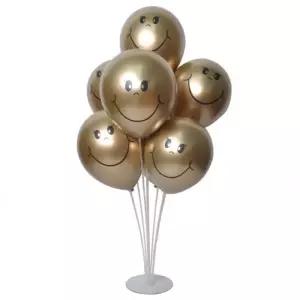 [룽스_66]풍선꽂이장식세트70cm(스마일크롬골드)