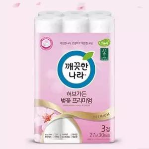 벚꽃향 엠보싱 화장지 유칼립투스 펄프 화장지 30롤_25856117