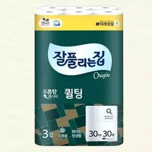 미래생활 더 토톰한 3겹 퀄팅 30롤 두루마리 화장지_25856142
