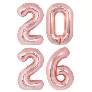 [룽스_66]숫자은박풍선(대)로즈골드2026패키지