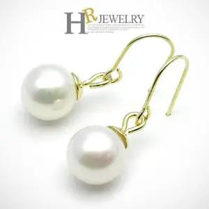 [호림쥬얼리]14K Gold 골드귀걸이 단아 깜찍(HR)14K 로얄 7mm 핵진주 후크 귀걸이