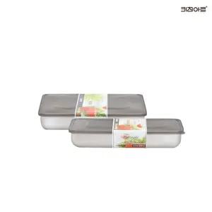키친아트 피앙세 스텐레스 냉동실정리용기 보관용기 2종E(5호+6호)