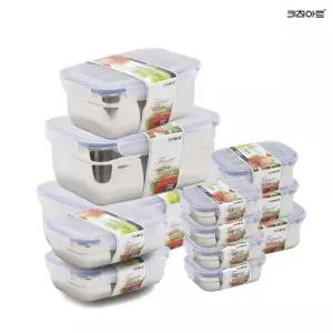 키친아트 피앙세 스텐레스 밀폐용기 12종((1호X4개)+(2호X3개)+(3호X2개)+4호+5호+6호)