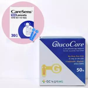 개인용 혈당 검사지 시험지 측정지 체크지 종이 세트 채혈침 100개