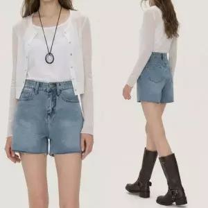 여성 데일리 깔끔핏 4부 데님 반바지 JEB-1008953