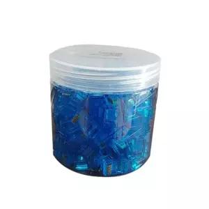 파랑색 CAT5E플러그 RJ_45 위아 8P8C 라커 RJ45 넥터
