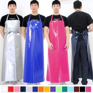 양면 코팅 방수앞치마(소,중,대) 색상15종 비닐앞치마 우레탄 주방 업소용 국내제작원단