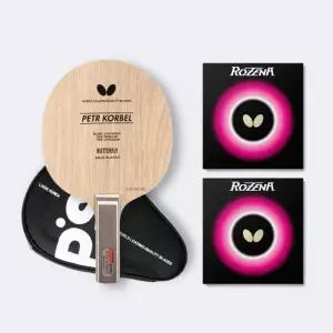 (케이스포함) 버터플라이 탁구라켓 코르벨+로제나 러버조합