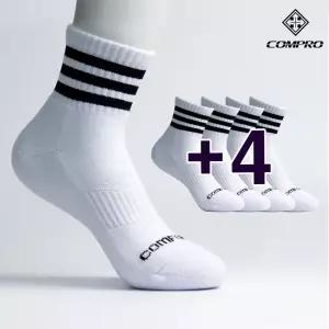 컴프로 스포츠 러닝 중목 쿠션 이중바닥 쿠션 기능성 입문용 양말 5족 세트