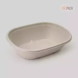 펄프 용기 타원형 620 몸통 BOX 500개 친환경 포장 도시락