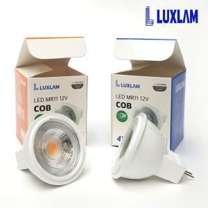 룩스램 LED MR11 할로겐전구 12V 4W G4 전구색(3000k) 주광색(6500k)