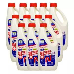 유한양행 펑크린 1L 1박스(12병) 배수구세정,변기,뚜러뻥