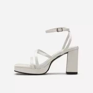 [솔트앤초콜릿] [아이들 미연 착용] 와이드 스퀘어 토 앵클 스트랩 샌들 412224014 (8.5cm/2colors)
